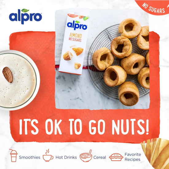 Alpro Almond No Sugars Drink (6 x 1L)