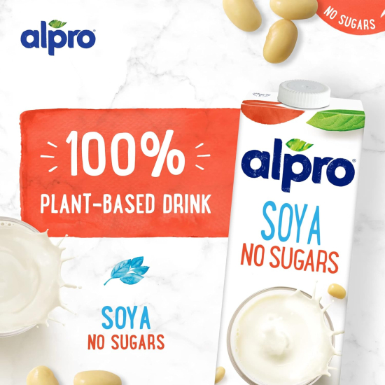 Alpro Soya No Sugars Drink (6 x 1L)