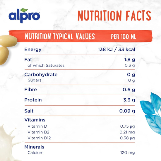 Alpro Soya No Sugars Drink (6 x 1L)