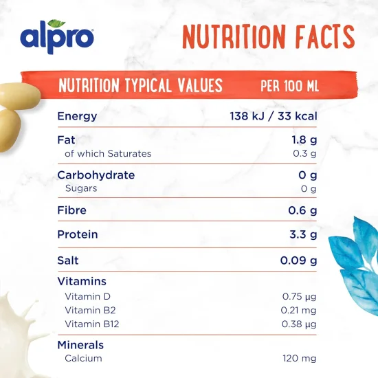 Alpro Soya No Sugars Chilled Drink Dairy Free Unsweetened (1 Litre - View #9