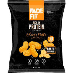 Fade Fit - Cheese Puffs , Rich in Protein, Baked, Non Gmo 40g, Pack Of 6 Fade Fit - Cheese Puffs , Rich in Protein, Baked, Non Gmo 40g, Pack Of 6