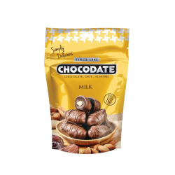 Chocodate Coated Dates with Almond Filling Milk Chocolate, 90g, Pack Of 12 Chocodate Coated Dates with Almond Filling Milk Chocolate, 90g, Pack Of 12