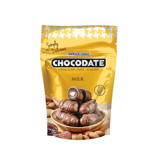 Chocodate Coated Dates with Almond Filling Milk Chocolate, 90g