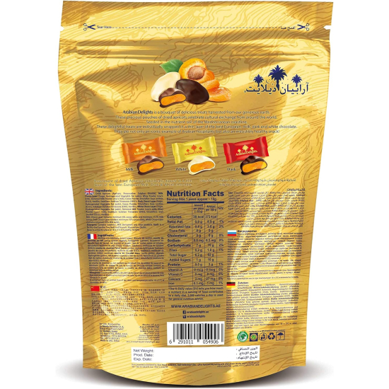 Arabian Delights Choco Apricot Assorted 250g Pouch