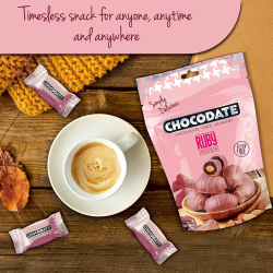 Chocodate Exclusive Ruby Handmade Treat Rich Silky Chocolate Pouch 90g, Pack Of 12 Chocodate Exclusive Ruby Handmade Treat Rich Silky Chocolate Pouch 90g, Pack Of 12