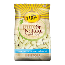 Best Pure & Natural Almonds Blanched Bag 325g, Pack Of 12 Best Pure & Natural Almonds Blanched Bag 325g, Pack Of 12