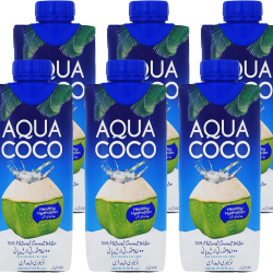 Aqua Coco Coconut Water 330 ml Pack of 6 Aqua Coco Coconut Water 330 ml Pack of 6