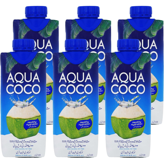 Aqua Coco Coconut Water 330 ml Pack of 6