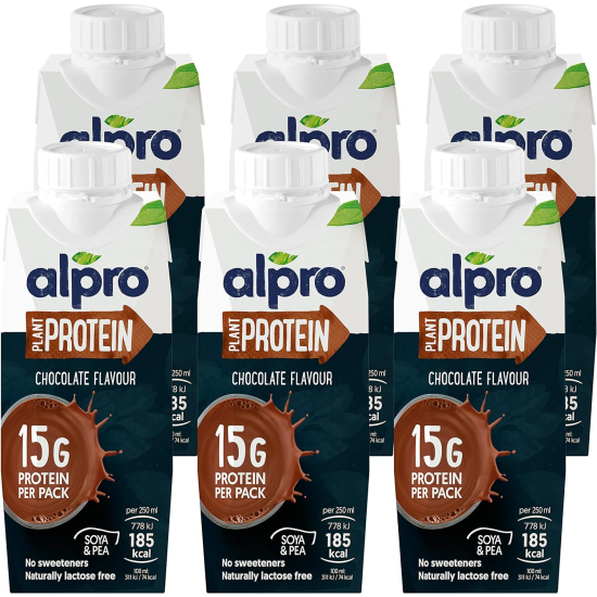 Alpro Soya High Protein Chocolate Drink (6 X 250 ml)