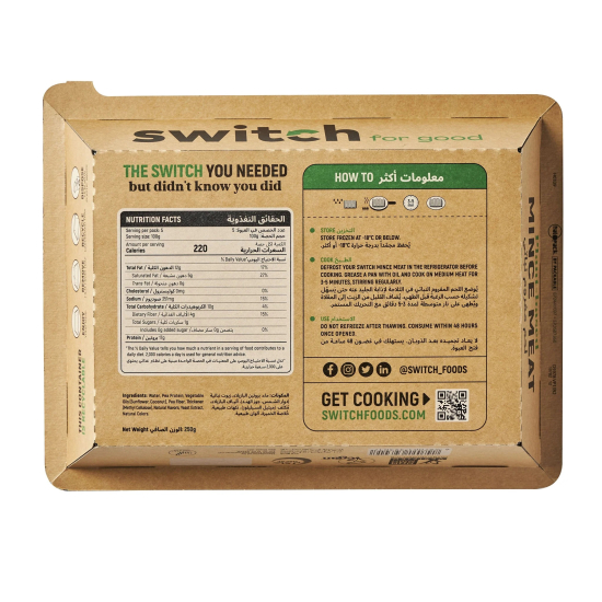 Switch 100% Plant-based Mince Meat, 250g