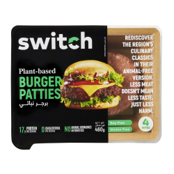 Switch 100% Plant-based Burger Patties, 3x460g