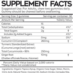 Fade Fit Turmeric Ginger Gummies 193g Fade Fit Turmeric Ginger Gummies 193g