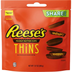 Reese's Peanut Butter Thins Pouch 208g, Pack Of 6 Reese's Peanut Butter Thins Pouch 208g, Pack Of 6