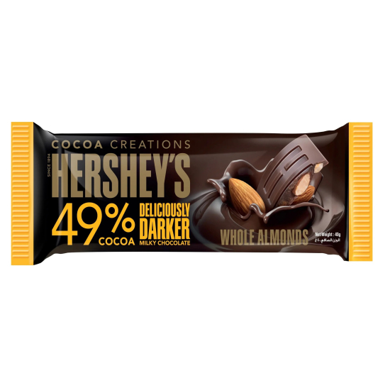 Hershey's 49% Darker Milk Chocolate with Almond Bar 40g