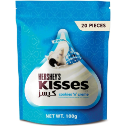 Hershey's Kisses Cookies 'n' Creme 100g, Pack Of 12 Hershey's Kisses Cookies 'n' Creme 100g, Pack Of 12