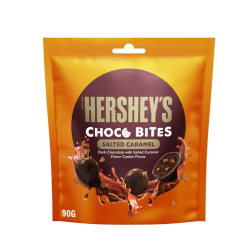 Hershey's Choco Bites Dark Chocolate with Salted Caramel Cookie Pieces 81g, Pack Of 12 Hershey's Choco Bites Dark Chocolate with Salted Caramel Cookie Pieces 81g, Pack Of 12