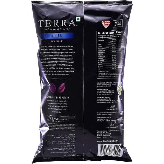 Terra Hain Celestial Terra Chips Blue Potato, Sea Salt, 141g