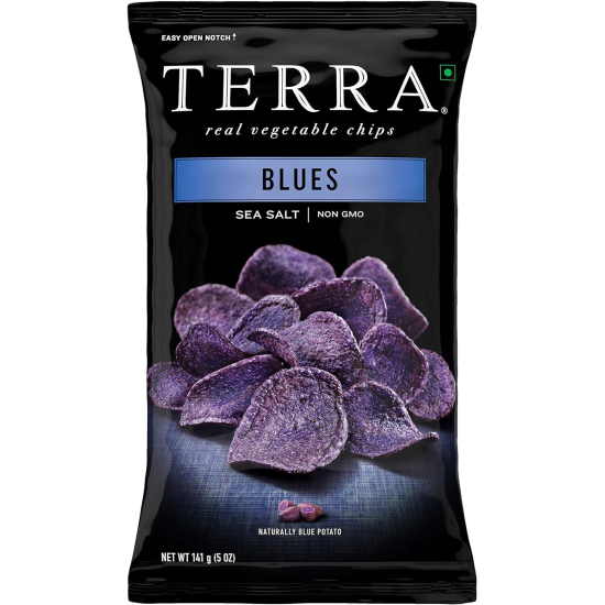 Terra Hain Celestial Terra Chips Blue Potato, Sea Salt, 141g
