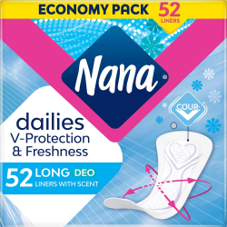 Nana Panty Liners Duo Super Scented (52pcs), Pack Of 4 Nana Panty Liners Duo Super Scented (52pcs), Pack Of 4