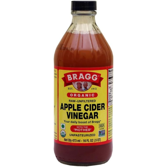 Bragg Unpasteurized Organic Apple Cider Vinegar, Raw & Unfiltered, Non GMO, 473ml