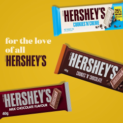 Hershey's Cookies & Cream Chocolate 40g, Pack Of 20 Hershey's Cookies & Cream Chocolate 40g, Pack Of 20