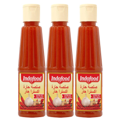 Indofood Extra Hot Chili Sauce 140 ml (Pack of 3) Indofood Extra Hot Chili Sauce 140 ml (Pack of 3)