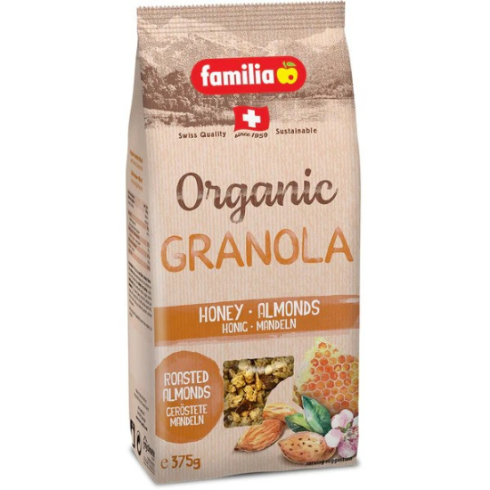 Familia Organic Granola Cereal Honey Almond 375g