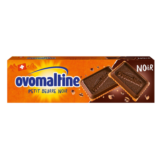 Ovomaltine Petit Beurre Noir Swiss Biscuit with 52% Dark Chocolate, 145g