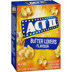 Act Ii Popcorn Butter Lovers 255g, Pack Of 8 Act Ii Popcorn Butter Lovers 255g, Pack Of 8