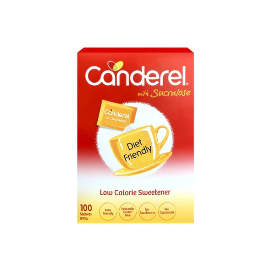 Canderel Sucralose, Low Calorie Sweetener, 100 Sachets