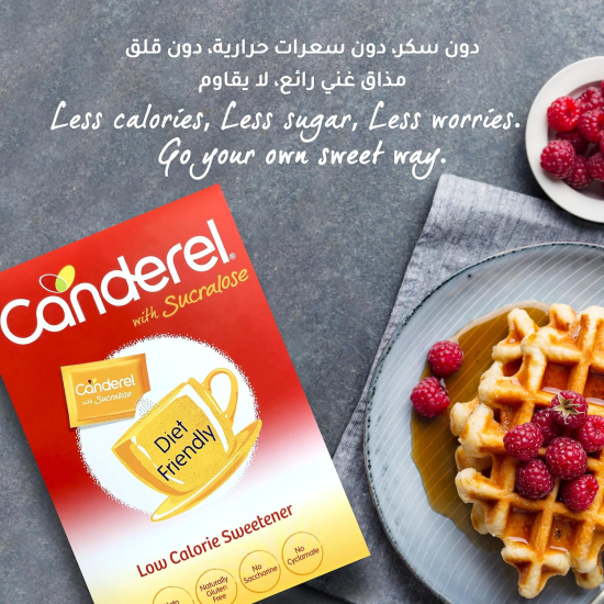 Canderel Sucralose, Low Calorie Sweetener, 100 Sachets