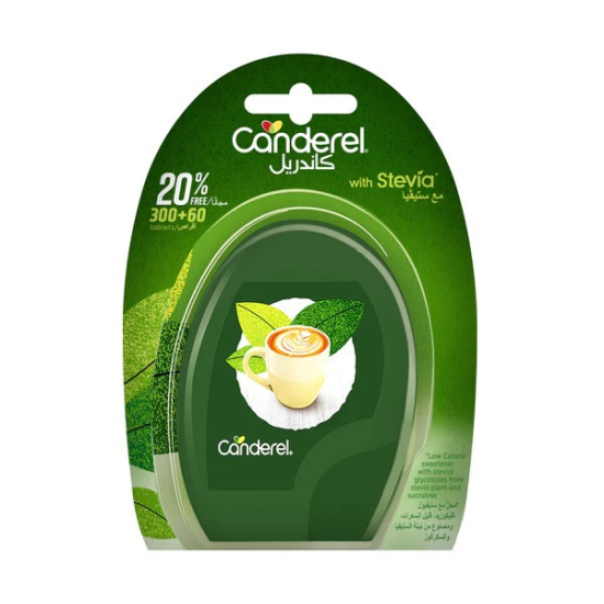 Canderel Stevia 300 TABS+60 TABS Free, Low Calorie Sweetener