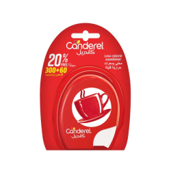 Canderel Aspartame 300 TABS+60 TABS Free, Low Calorie Sweetener, Pack Of 6 Canderel Aspartame 300 TABS+60 TABS Free, Low Calorie Sweetener, Pack Of 6