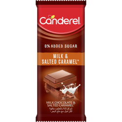 Canderel Milk Chocolate & Salted Caramel, No Added Sugar 100g, Pack Of 12 Canderel Milk Chocolate & Salted Caramel, No Added Sugar 100g, Pack Of 12