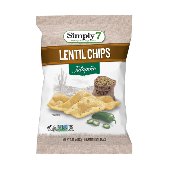 Simply7 Chips Lentil Jalapeno 103g