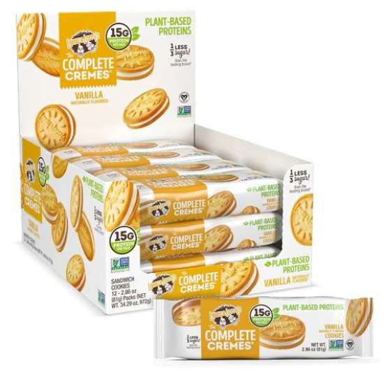 Lenny & Larry's Complete Cremes Vanilla Cookie, Non GMO 12 x 81g