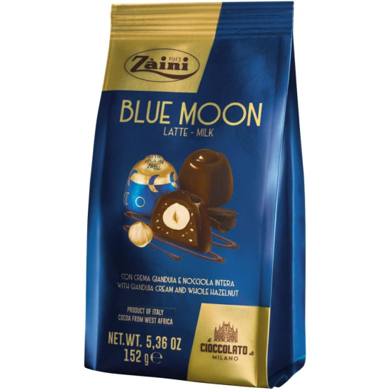Zaini Blue Moon Latte Milk, With Gianduia Cream & Whole Hazelnut 152g