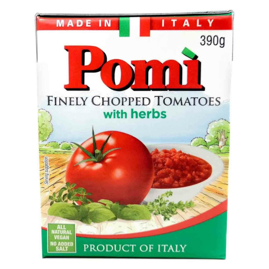 Pomi Finely Chopped Tomatoes With Herbs 390g