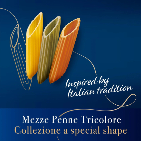 Barilla Collezione Pasta Mezze Penne Tricolori 500g