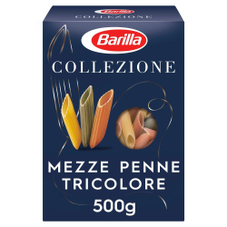 Barilla Collezione Pasta Mezze Penne Tricolori 500g, Pack Of 6 Barilla Collezione Pasta Mezze Penne Tricolori 500g, Pack Of 6