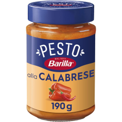 Barilla Pesto Calabrese Pasta Sauce With Chilli Peppers And Italian Cheese 190g, Pack Of 8 Barilla Pesto Calabrese Pasta Sauce With Chilli Peppers And Italian Cheese 190g, Pack Of 8