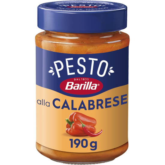 Barilla Pesto Calabrese Pasta Sauce With Chilli Peppers And Italian Cheese 190g