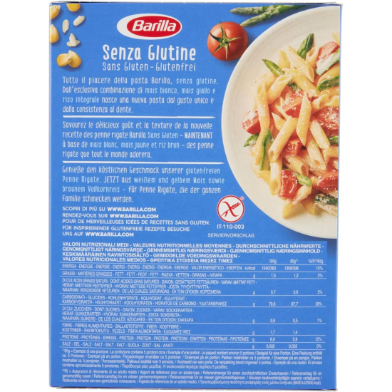 Barilla Pasta Penne Rigate Gluten Free 400g