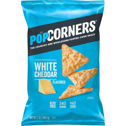Popcorners White Cheddar Flavored Corn Snacks, Never Fried 140 Cal, 7 Oz (198g) Popcorners White Cheddar Flavored Corn Snacks, Never Fried 140 Cal, 7 Oz (198g)