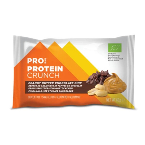 Protein Bar Crunch Peanut Butter Chocolate Chip, Gluten Free Bars 60g