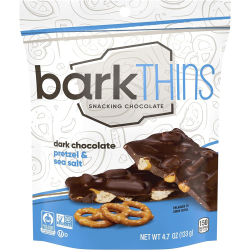 Hershey's Barkthins Snacking Dark Chocolate Pretzel With Sea Salt, 133g, Pack Of 6 Hershey's Barkthins Snacking Dark Chocolate Pretzel With Sea Salt, 133g, Pack Of 6