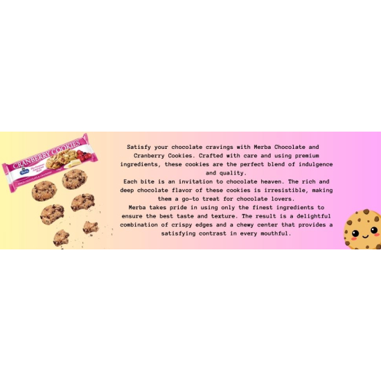 Merba White Chocolate Cranberry Cookies 150g