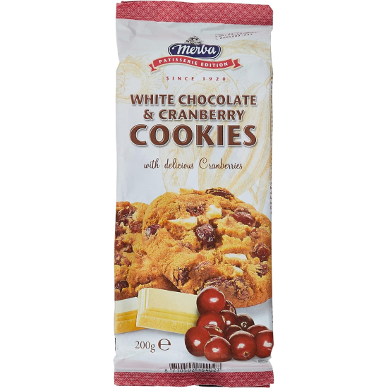 Merba Patisserie White Chocolate & Cranberry Cookies 200g
