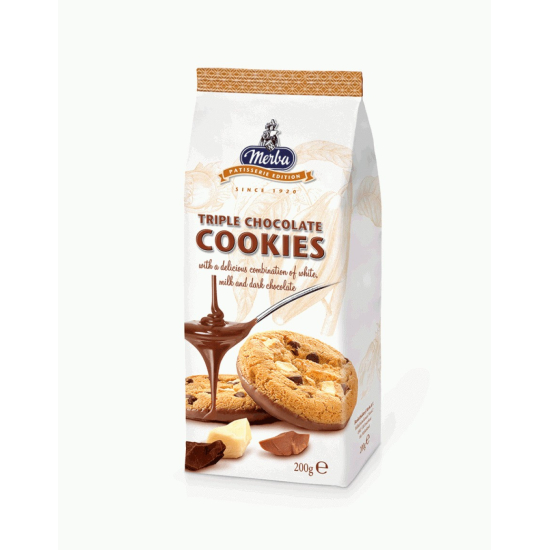 Merba Patisserie Triple Chocolate Cookies 200g