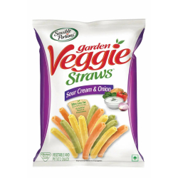 Sensible Portions Garden Veggie Straws Sour Cream & Onion 120g, Pack 6